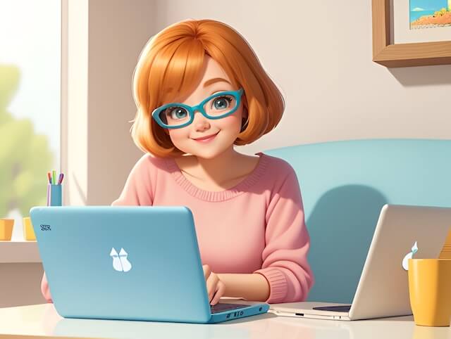 ChatGPTのGPTsでブログを書く女性