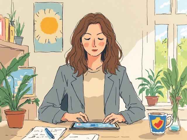 AI秘書を使う女性