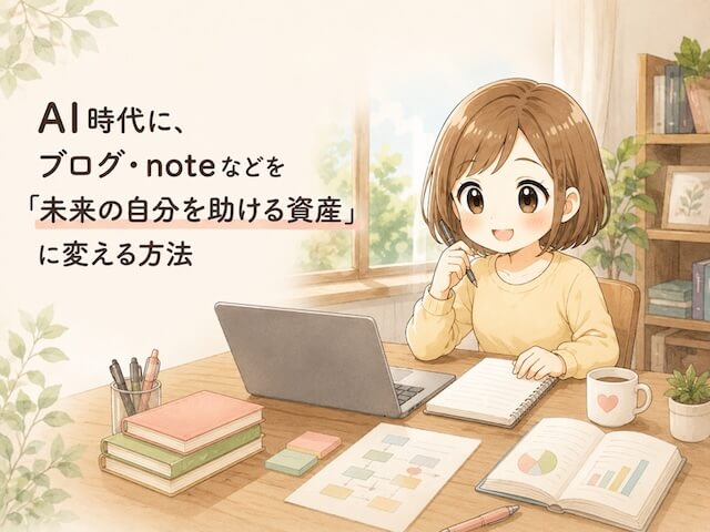 AI時代に、ブログ・noteなどを「未来の自分を助ける資産」に変える方法